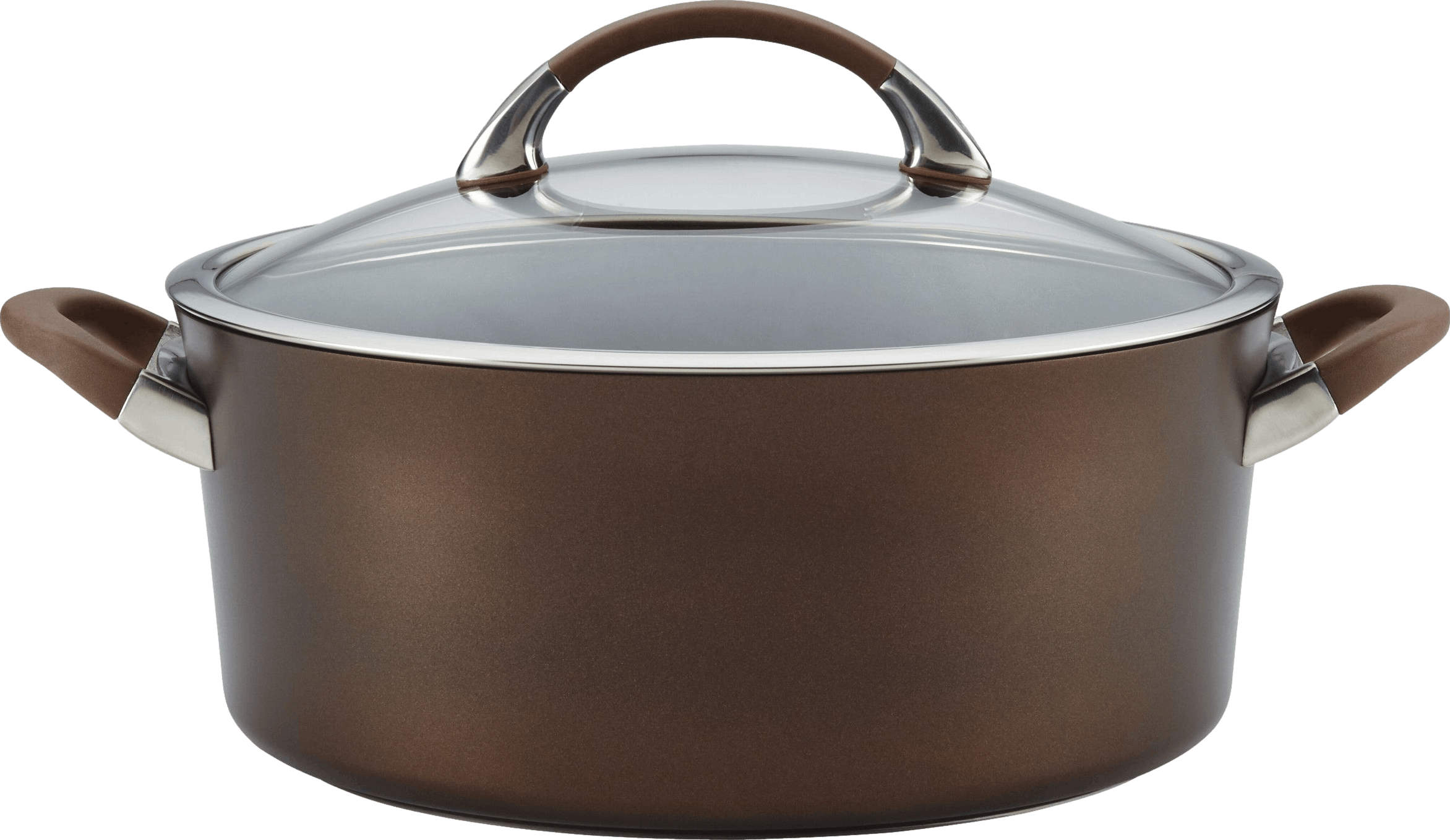 Circulon Symmetry Hard-Anodized Nonstick Induction Dutch Oven with Lid, 7-Quart, Chocolate