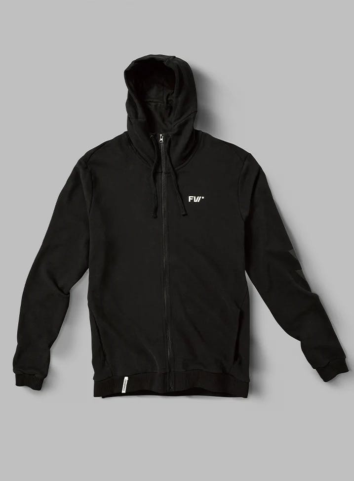 MEN'S HOODIE / Solid Black (Black thread) - Copper River Fleece