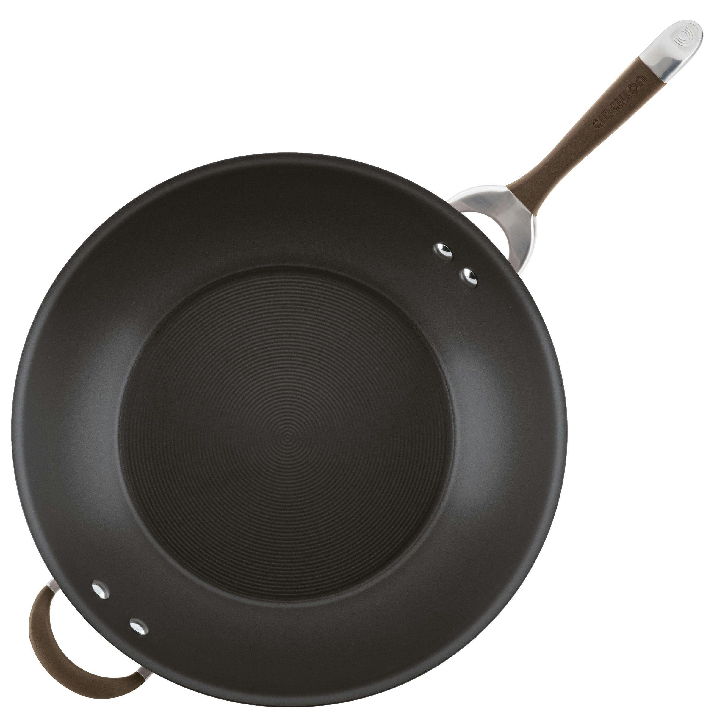Circulon Elementum Hard-Anodized Nonstick Frying Pan with Helper