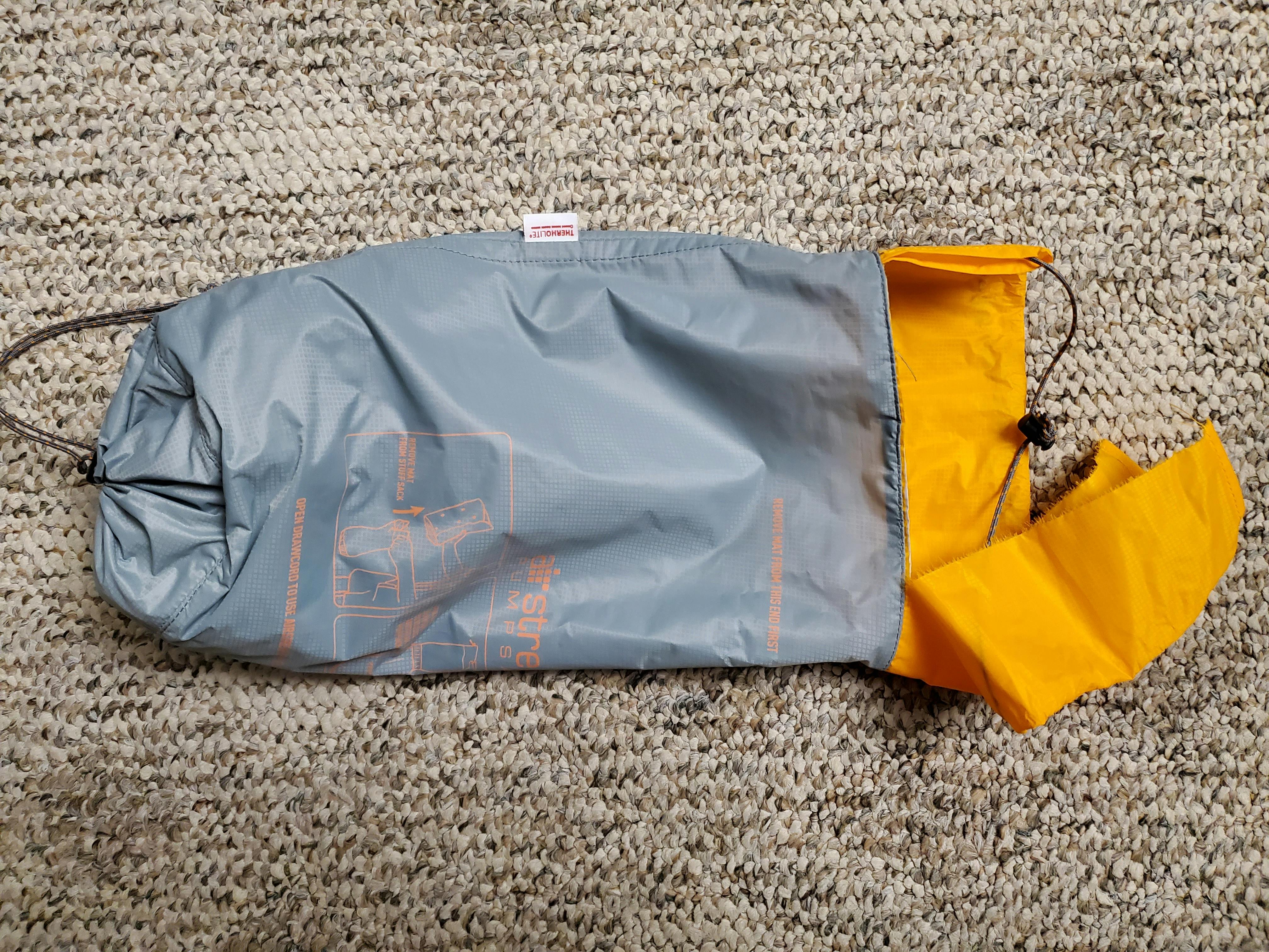 The stuff sack on the Sea To Summit Ether Light XT Insulated Sleeping Pad.