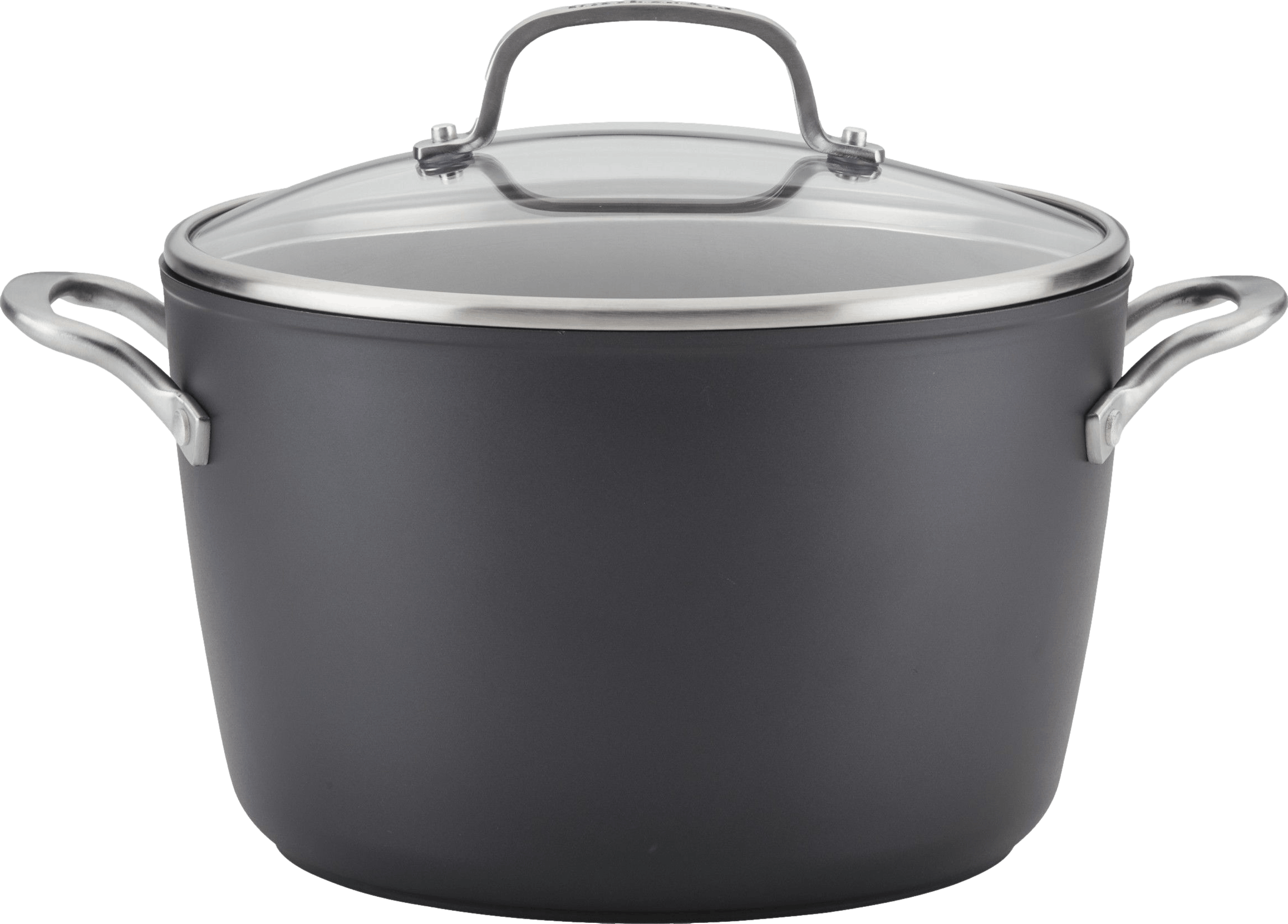 KitchenAid Stainless Steel Stockpot with Measuring Marks and Lid, 8 Quart,  Brushed Stainless Steel