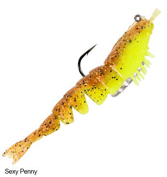 Z-Man EZ Shrimpz Rigged Lure · 3 1/2 in · Sexy Penny · 2 pk.