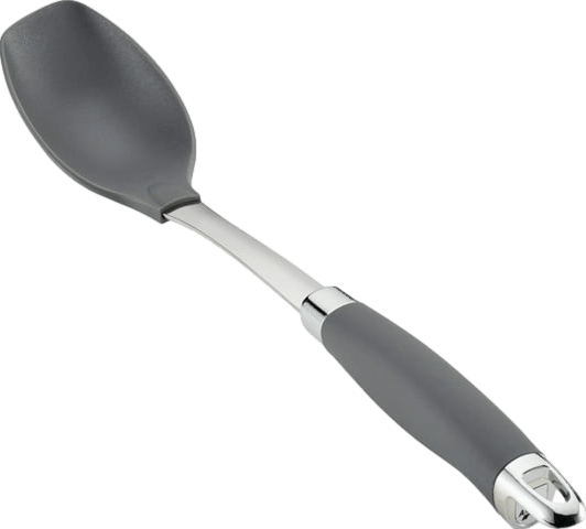 Anolon Tools and Gadgets SureGrip Nonstick Solid Kitchen Spoon, 13.25-Inch, Graphite