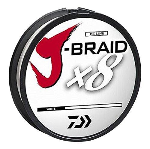 Daiwa J-Braid X8 White Braided Line · 330 yards · 80 lbs