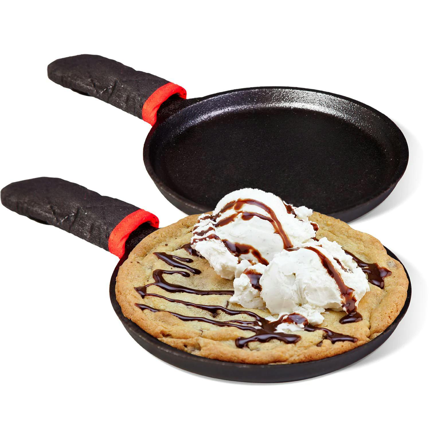 Camp Chef Skookie Mini Skillet 2 Pack with Grip Handles and Chocolate Chip Cookie Mix
