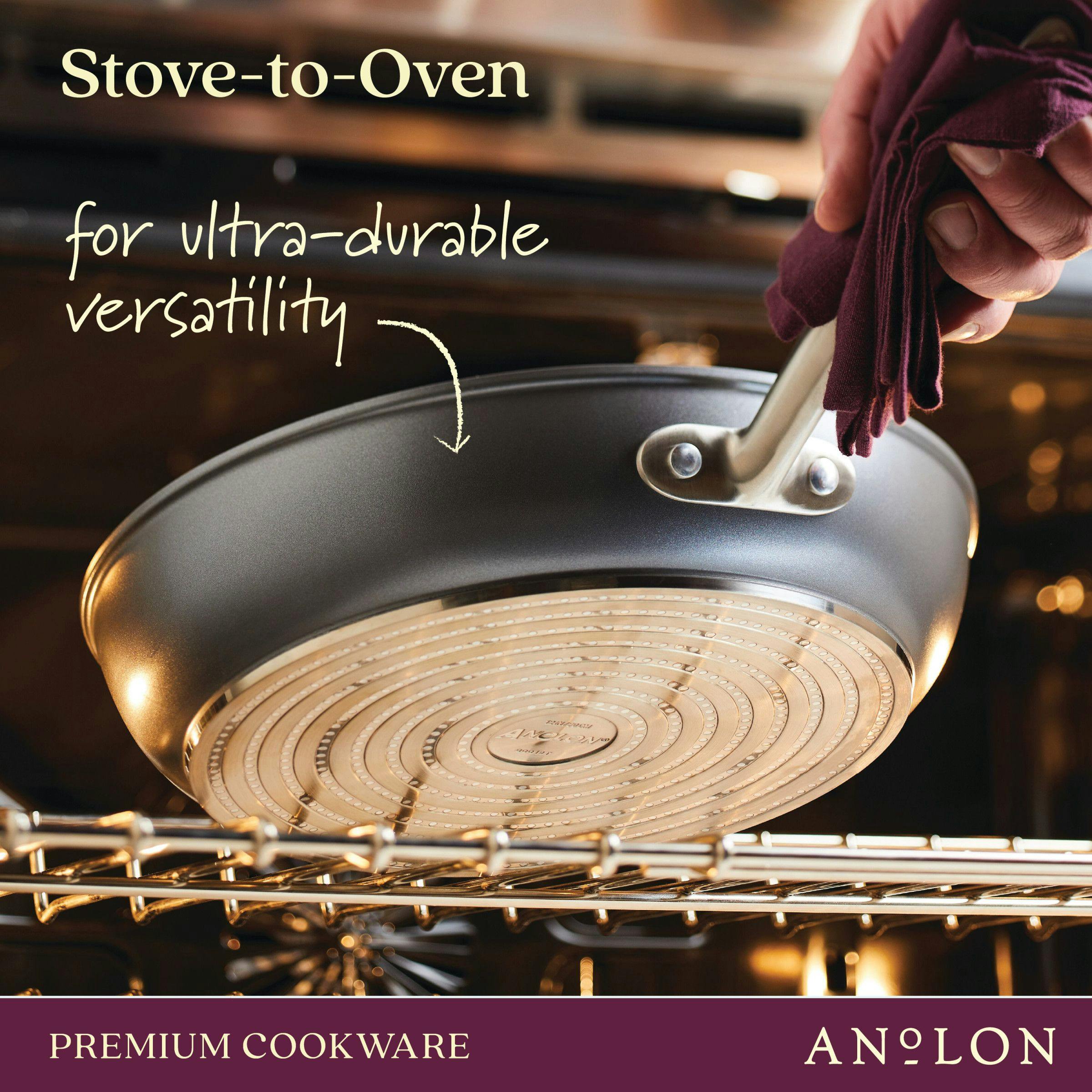 12-Inch Hard Anodized Nonstick Deep Frying Pan with Lid