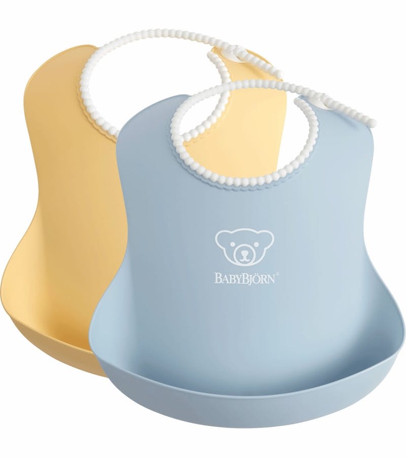 BabyBjörn® Baby Bib 2 Pack · Powder Yellow/Powder Blue