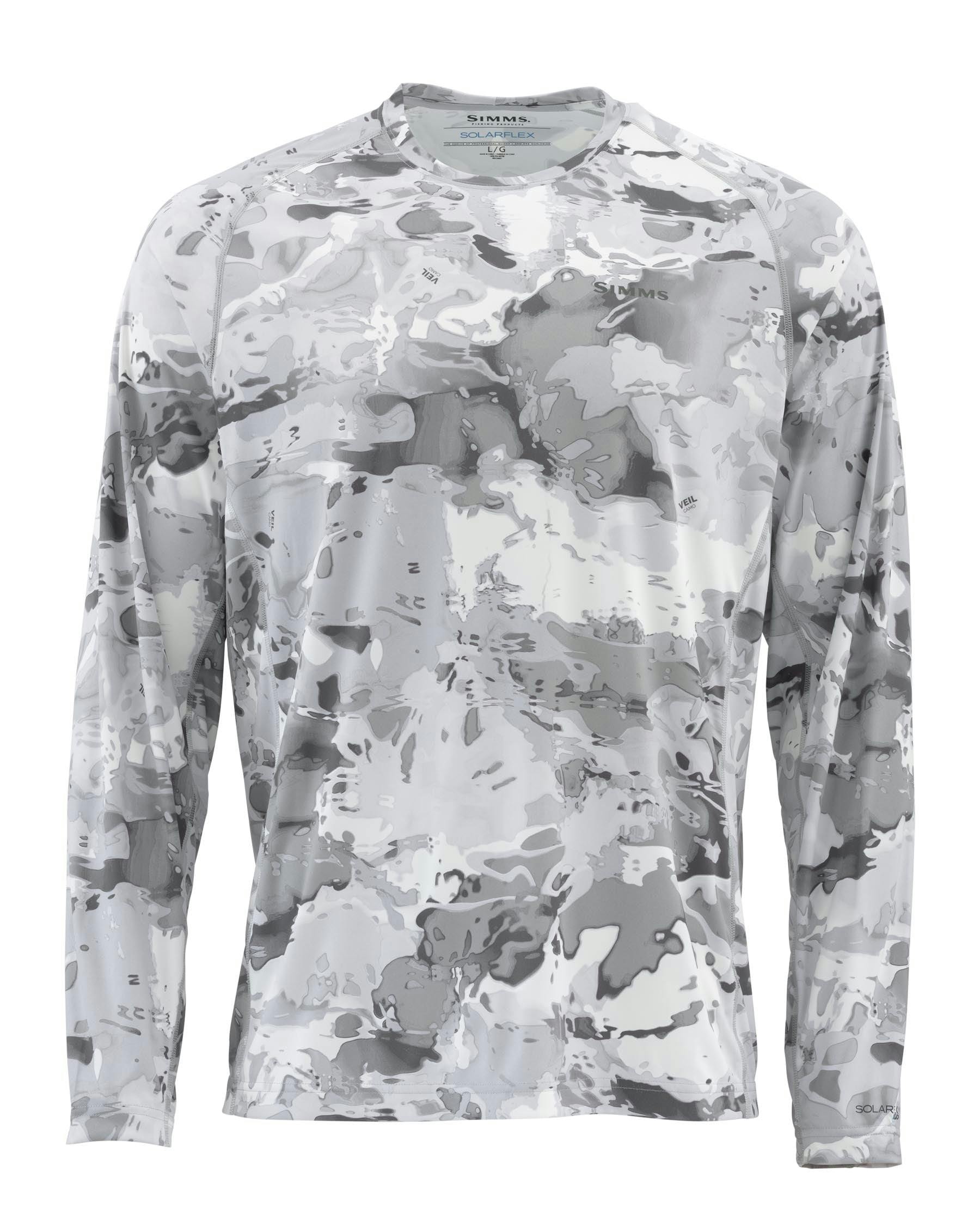 Simms Men's SolarFlex Long Sleeve Crewneck Shirt - Print