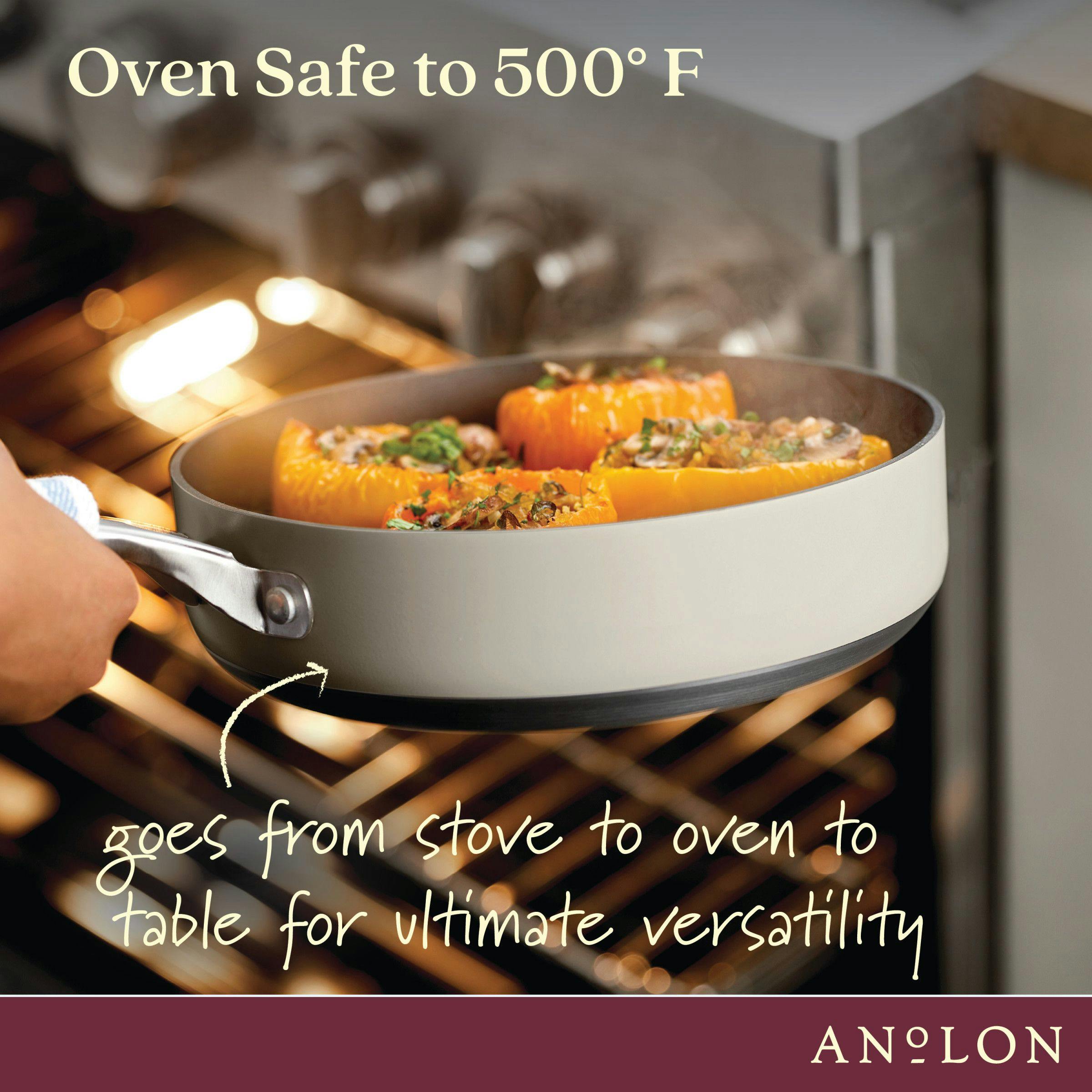 Anolon Achieve 12 Nonstick Hard Anodized Frying Pan Silver