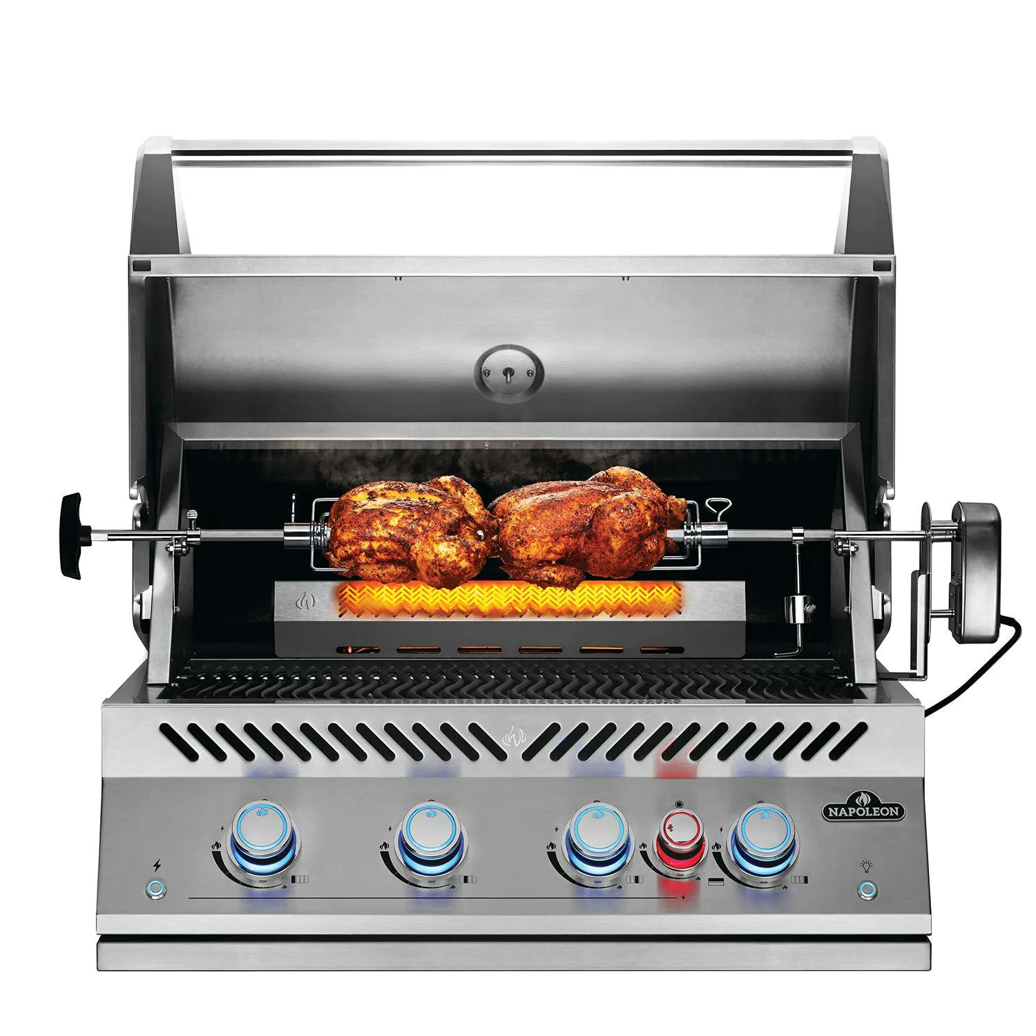 Napoleon 700 Series Built-in Gas Grill with Infrared Rear Burner and Rotisserie Kit