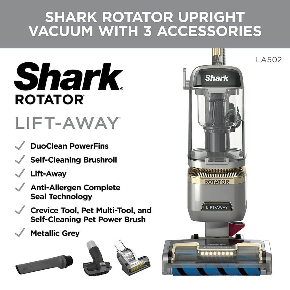 Shark Rotator Lift-Away ADV Upright Vacuum with DuoClean PowerFins and Self-Cleaning Brushroll Upright Vacuum Cleaner