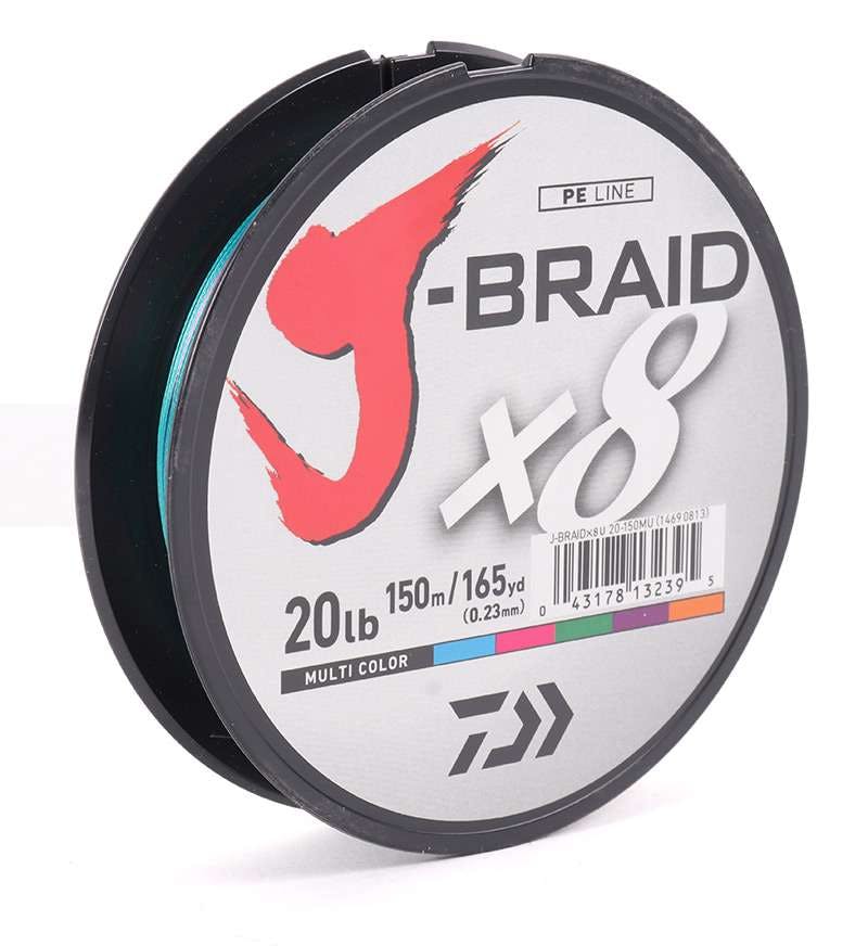 Daiwa J-Braid X8 Multi-Color Braided Line