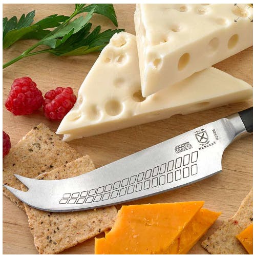Mercer Culinary Renaissance 4 3/4" Hard Cheese Knife, Olive Wood Handle