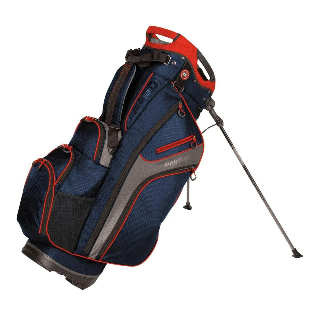 Bag Boy Chiller Hybrid Golf Stand Bag · White/Charcoal/Red