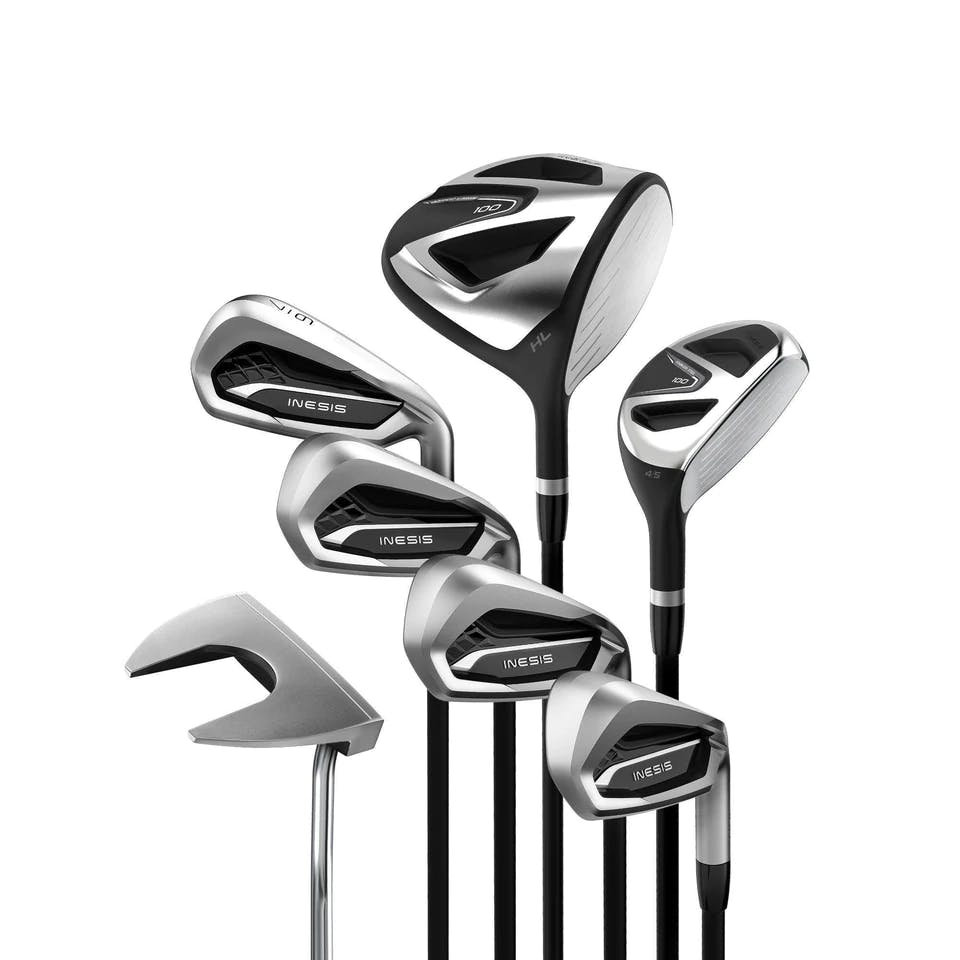 Inesis 100 7-Piece Complete Golf Set · Right Handed · Graphite · Light · Standard · Black