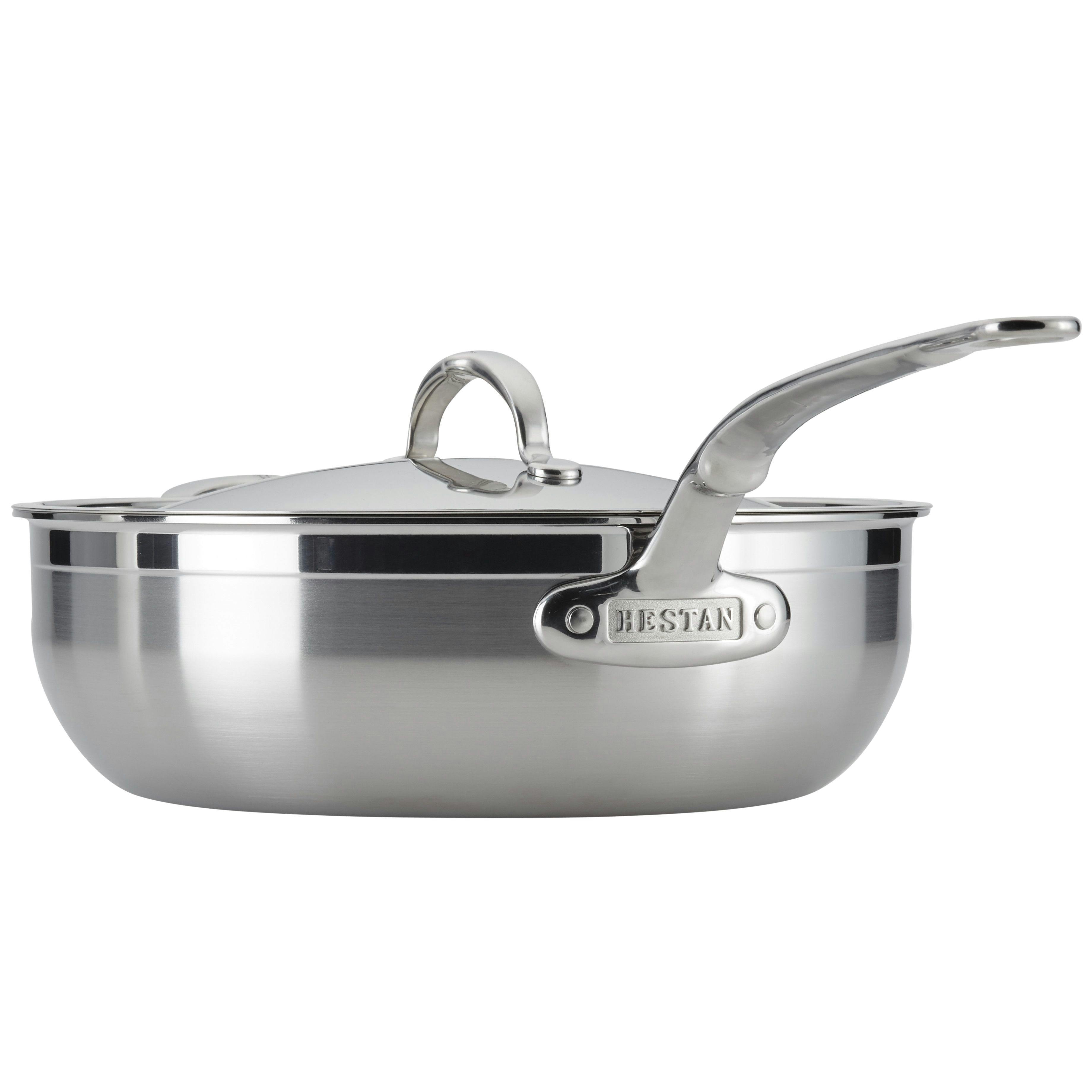 Hestan NanoBond 5-Quart Covered Stainless Steel Saute Pan