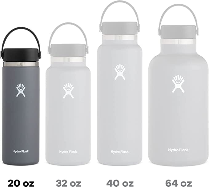 Hydro Flask Wide Mouth Bottle with Flex Cap 20oz · White