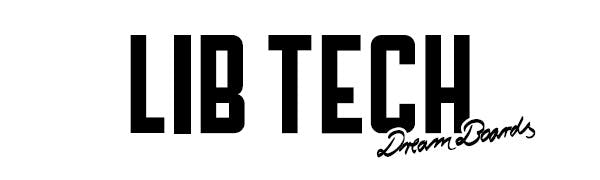 Lib Tech logo reads "Lib Tech" in a large, blocky font with "Dream Boards" below in cursive. 