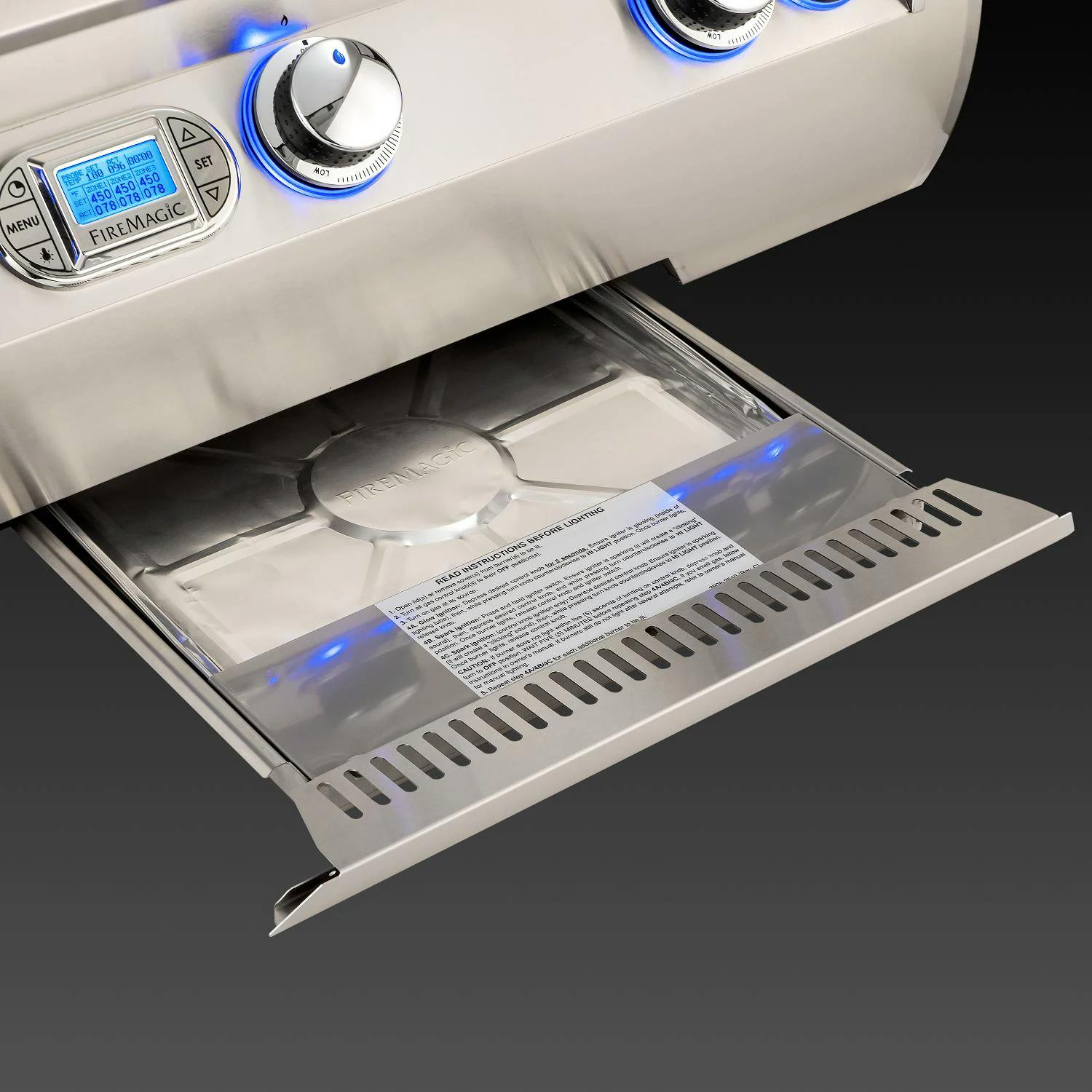Fire Magic Echelon Diamond Built-in Gas Grill with Rotisserie and Digital Thermometer · 36 in. · Natural Gas