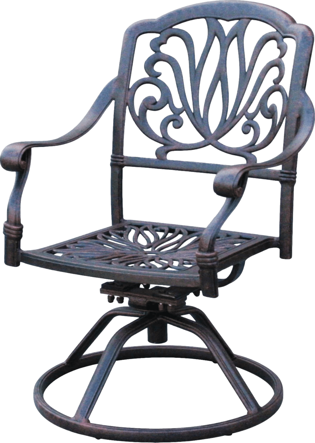 Darlee Elisabeth 3 Piece Cast Aluminum Patio Bistro Set With Swivel Rocker Chairs & End Table With Ice Bucket Insert
