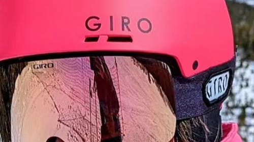 A skier in the Giro Emerge Spherical Helmet. 