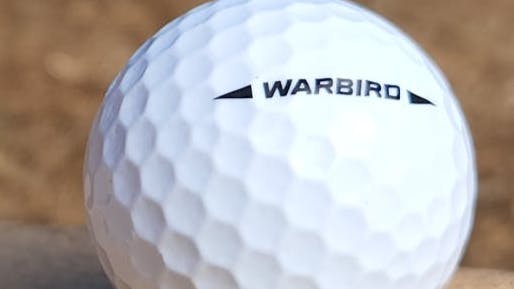 Close up of the Callaway Warbird Golf Ball.