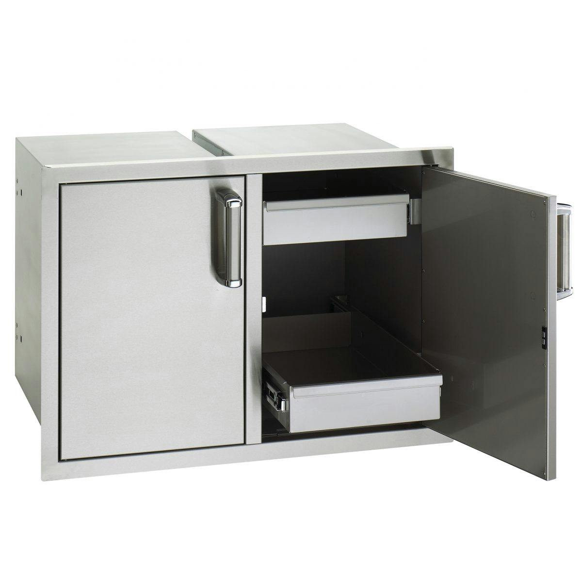 Fire Magic Flush Double Doors with Dual Drawers