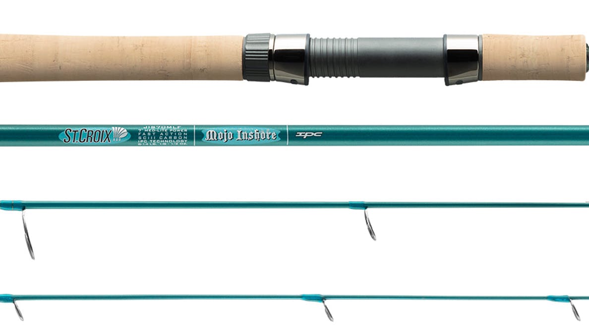 The  St. Croix Mojo Inshore Spinning Rod.