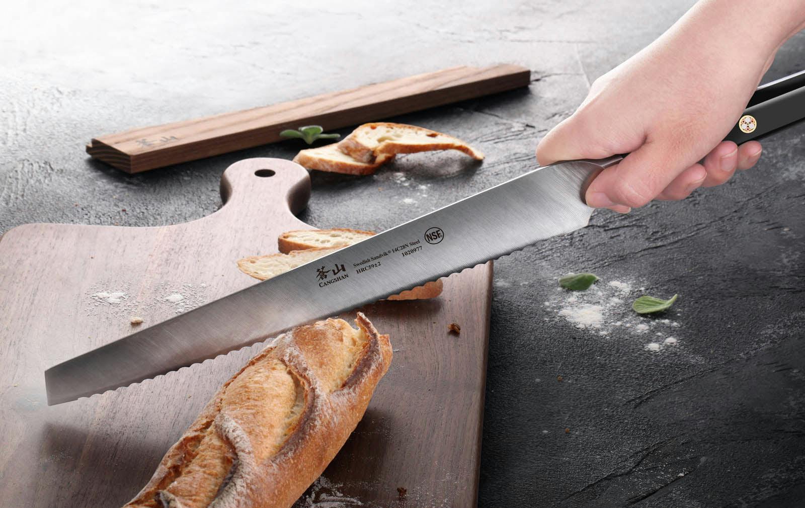 Cangshan TC Series Bread Knife · 8 Inch · Black