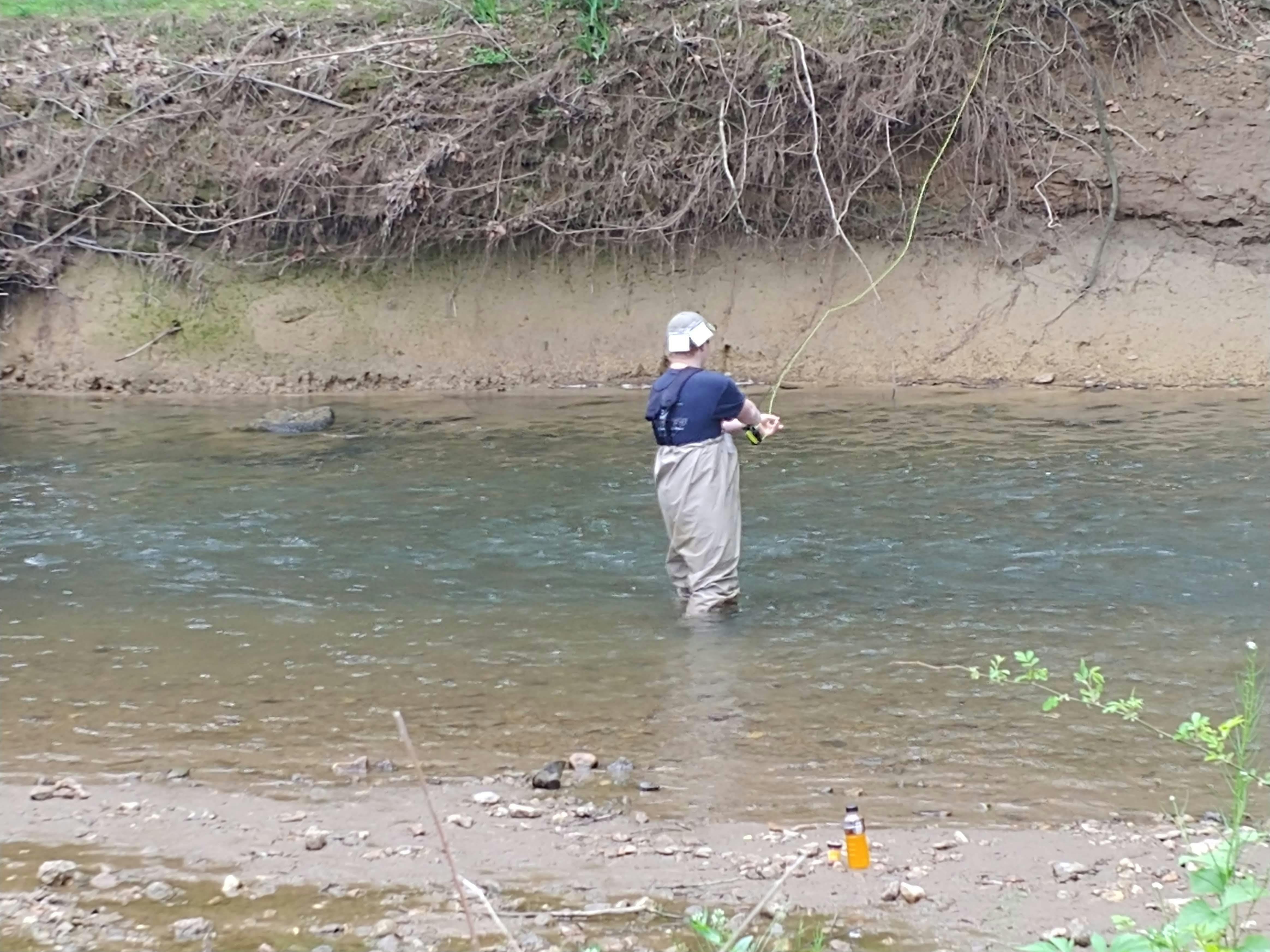 Curated expert Joseph Smith's son using his Orvis Clearwater Fly outfit.