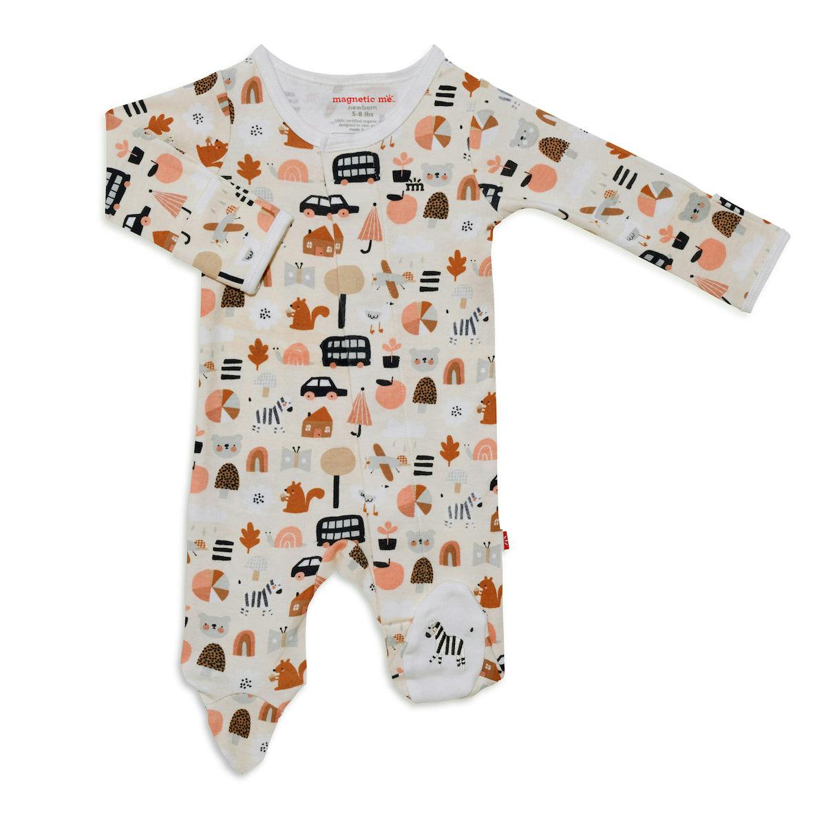 Magnetic Me Organic Cotton Footie Variety Society · 9/12 months