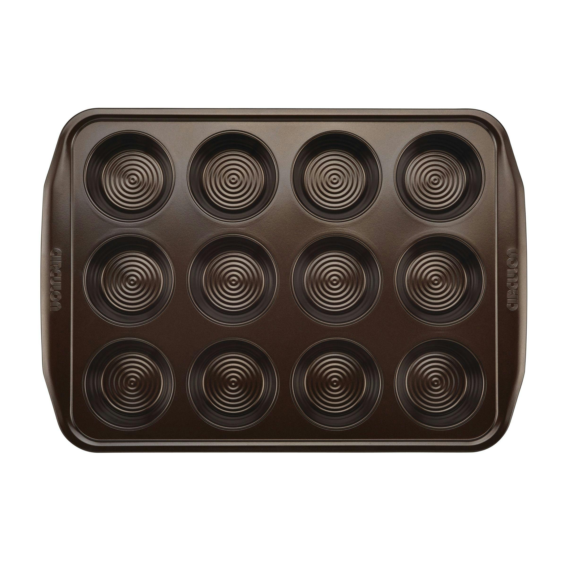 Anolon Advanced Bakeware Nonstick Muffin Pan, 12-Cup, Gray