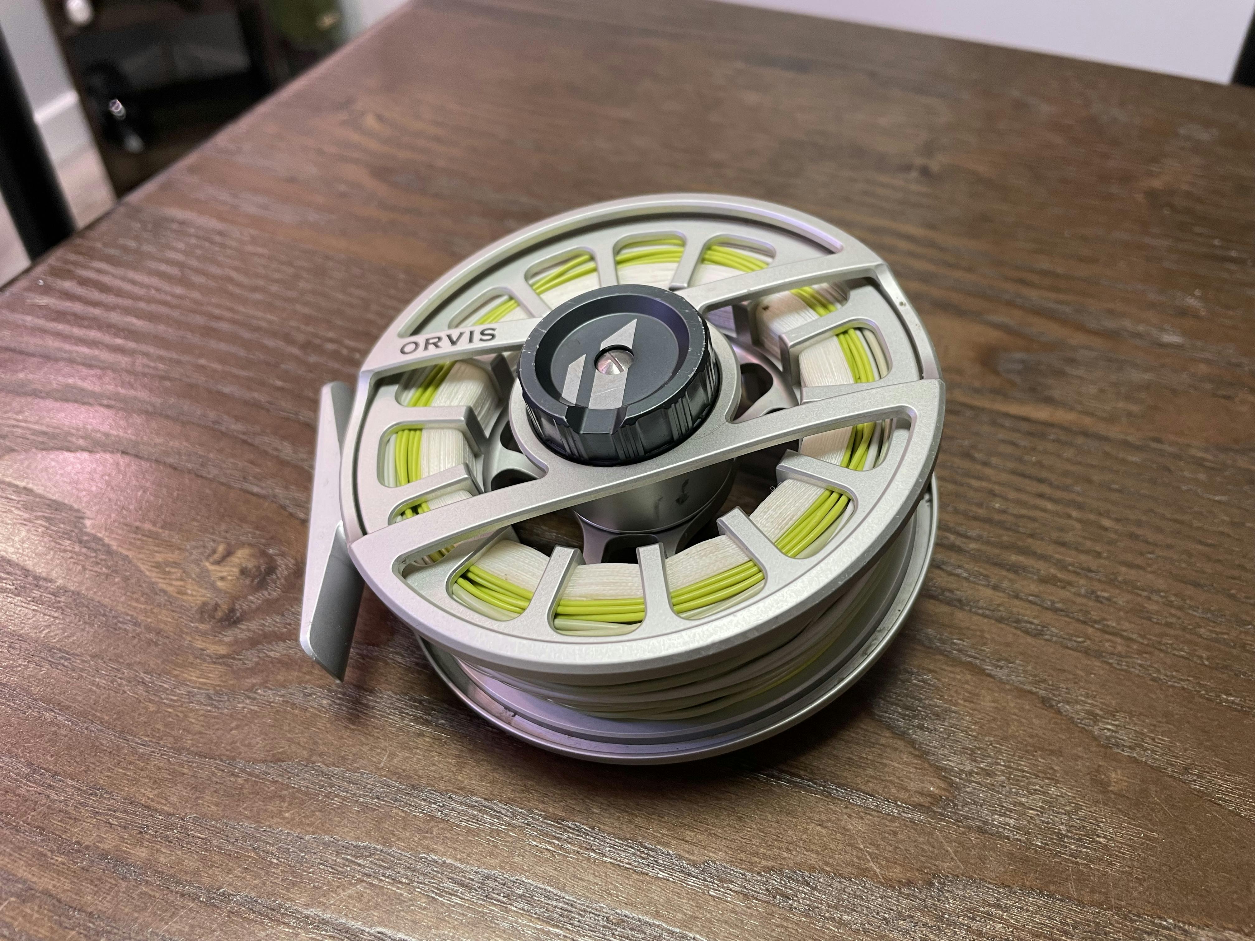 The Orvis Pro Power Taper Smooth Fly Line on a reel.