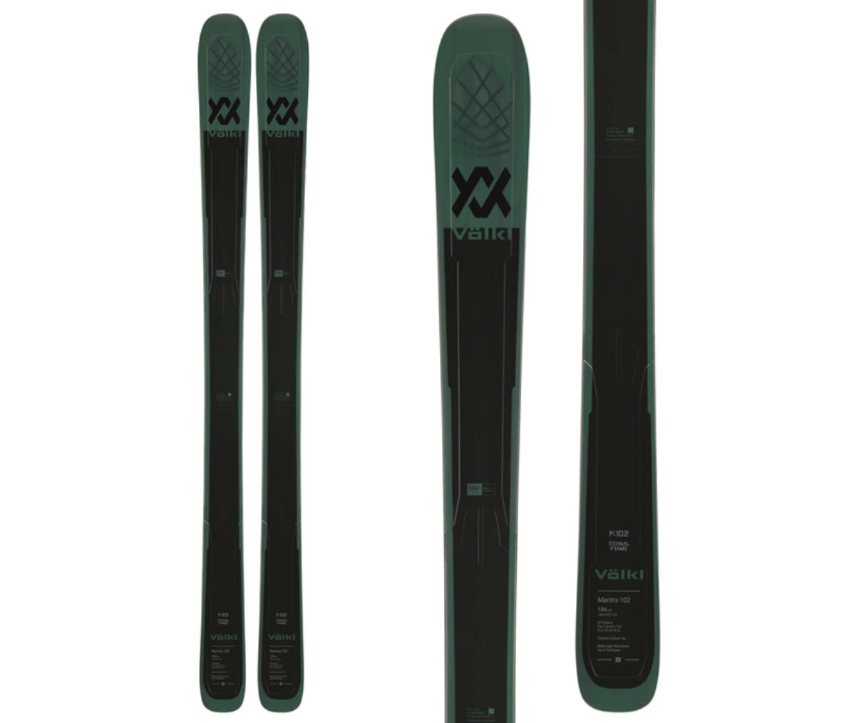 The Völkl Mantra 102 Skis.