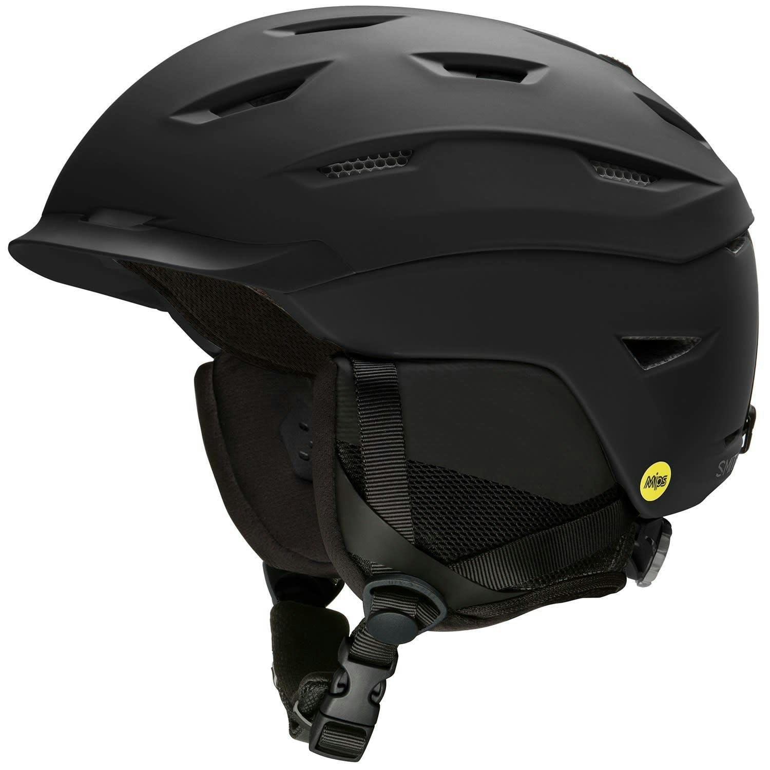 A black ski helmet