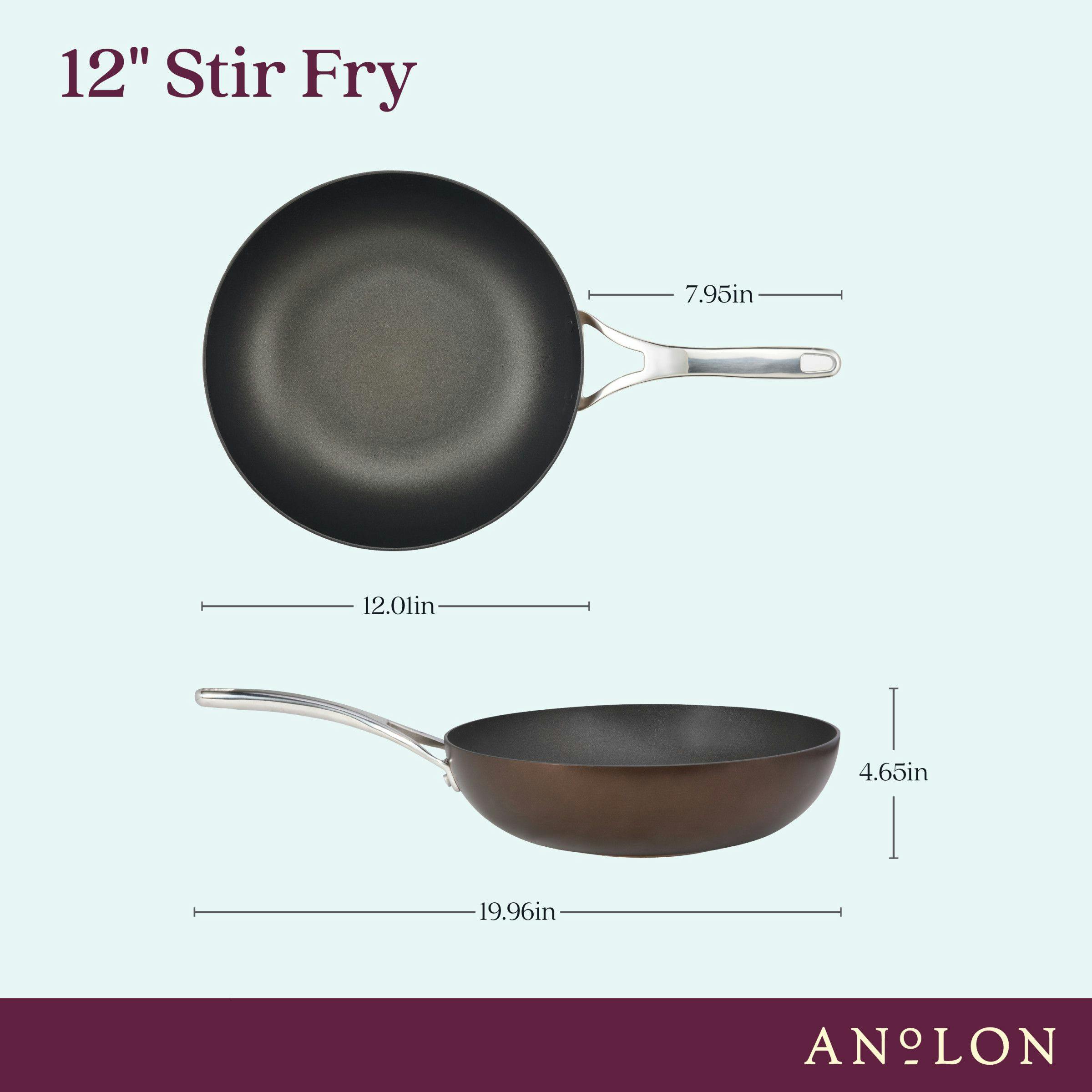  Anolon Advanced Home Hard-Anodized Nonstick Ultimate Pan/Saute  Pan, 12-Inch (Onyx): Home & Kitchen