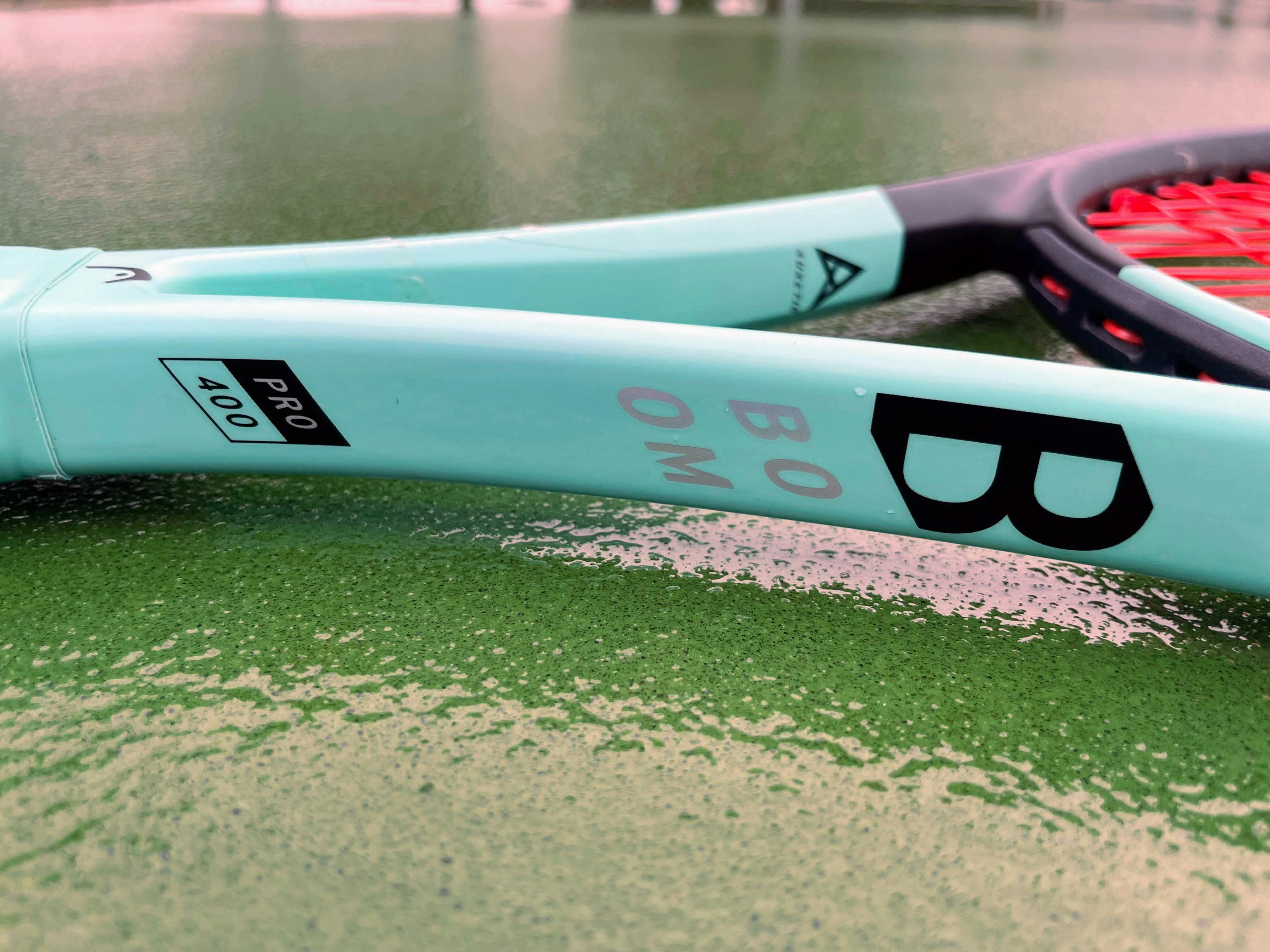 The details on the Head Boom Pro Racquet.