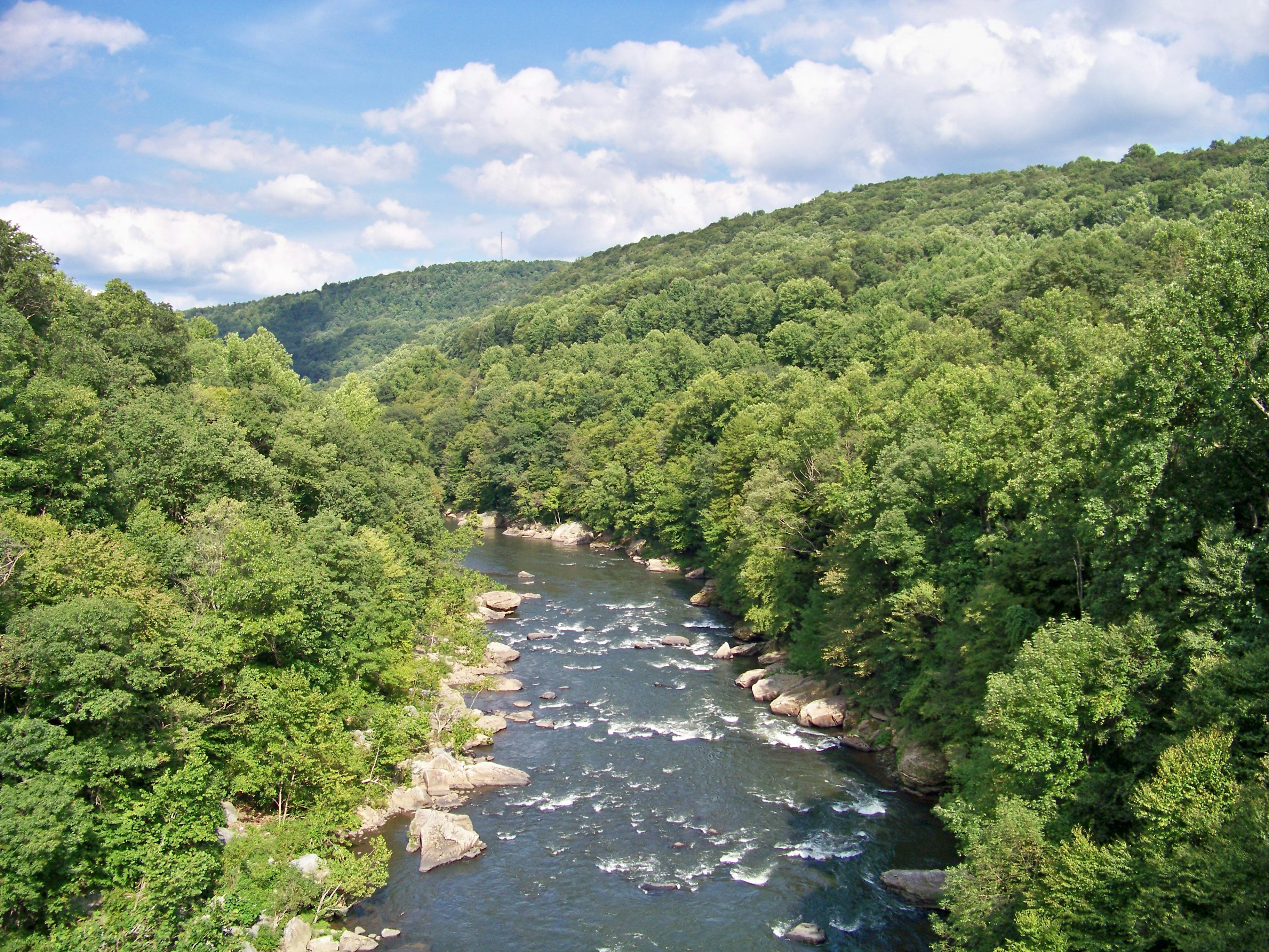 View of the Youghiogheny River in Ohiopyle, PA.