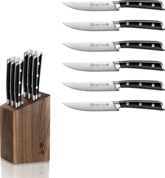 4 Pcs x 6 Boning/Steak Knife Set in A Gift Box, Brown Pakkawood|Gunter Wilhelm