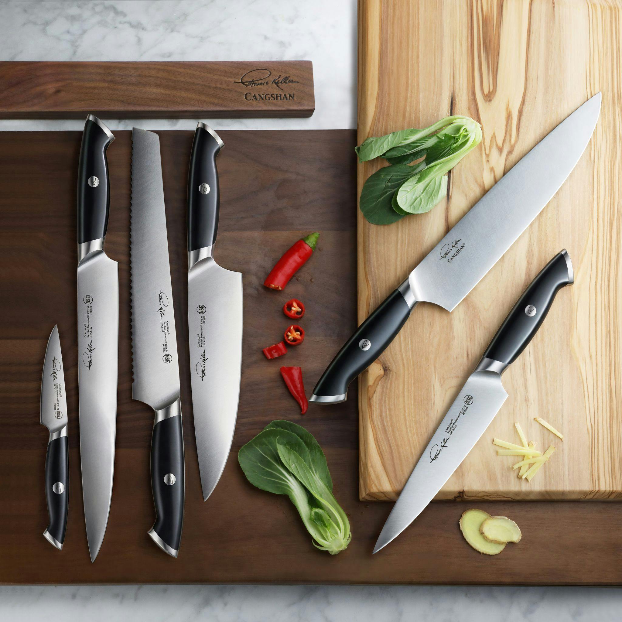 Thomas Keller Signature Collection 7-Piece Knife Block Set with 8