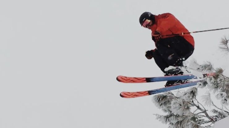 A skier on skis with the Marker Jester 16 ID Ski Bindings. 
