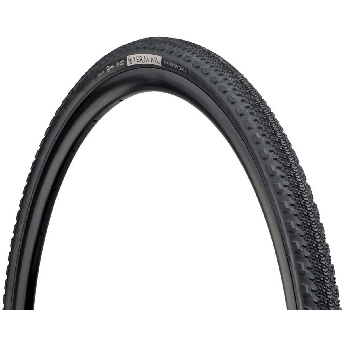 Teravail Cannonball Tire Tubeless, Folding, Black Sidewall, Light And Supple · 700c x 35mm