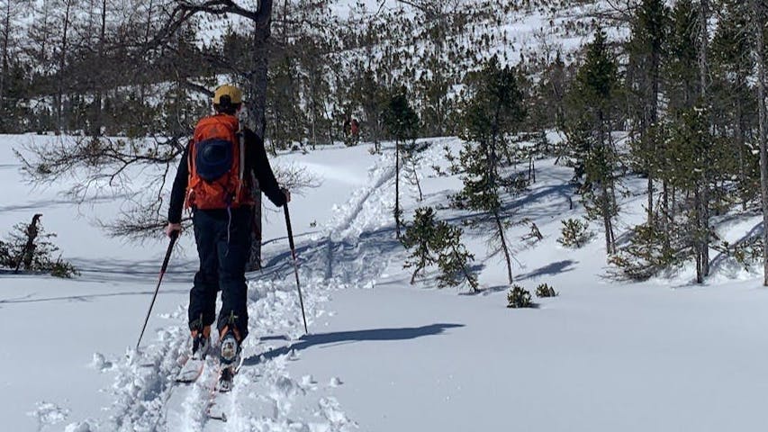 A day from my trip in the Chic Choc range in northern Quebec, approaching one of the skiable zones, Patrollers Bowl, on Mont Albert in the Gaspésie National Park.