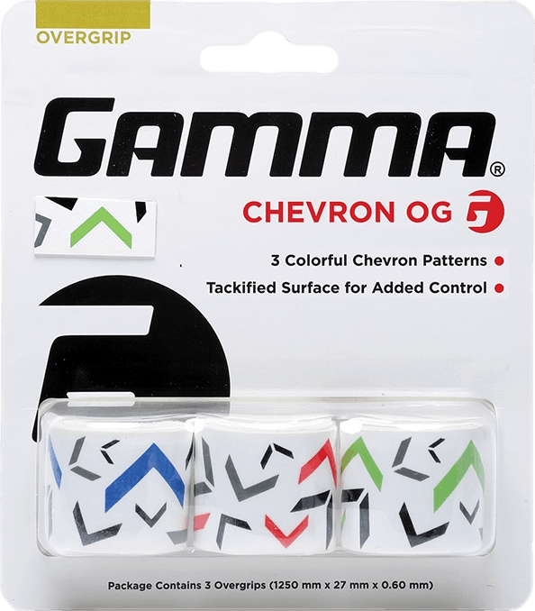 Gamma Chevron Overgrip (3x) (White/Red/Green/Blue)