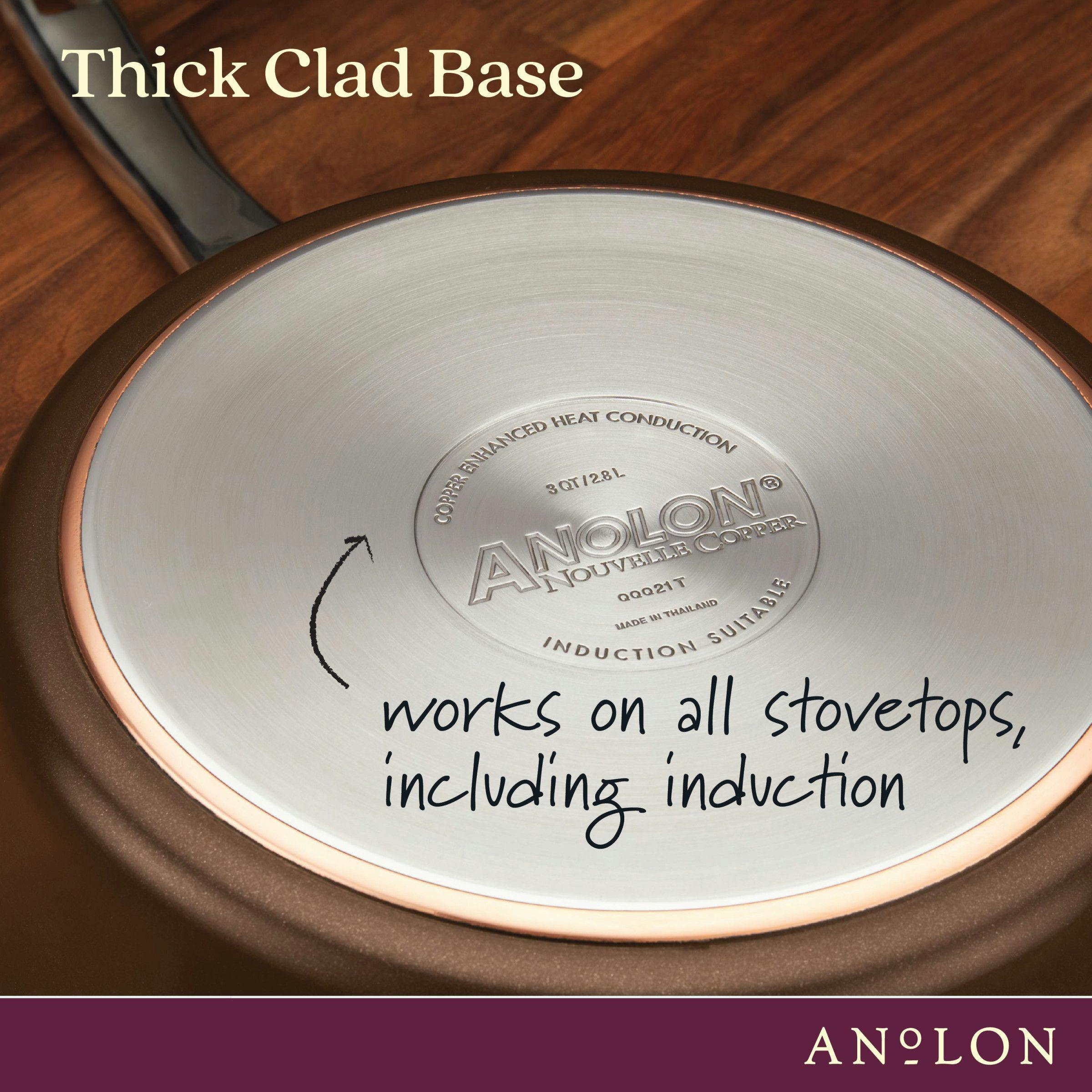 Anolon X Hybrid Nonstick Cookware Induction / Pots and Pans Set, 10 Piece -  Dark Gray
