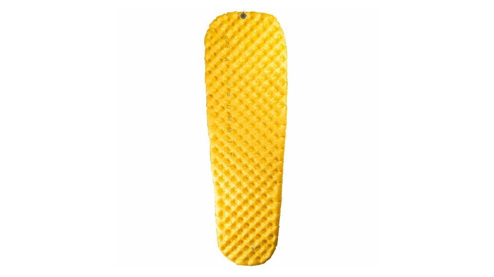 A yellow Sea to Summit Ultralight sleeping pad.
