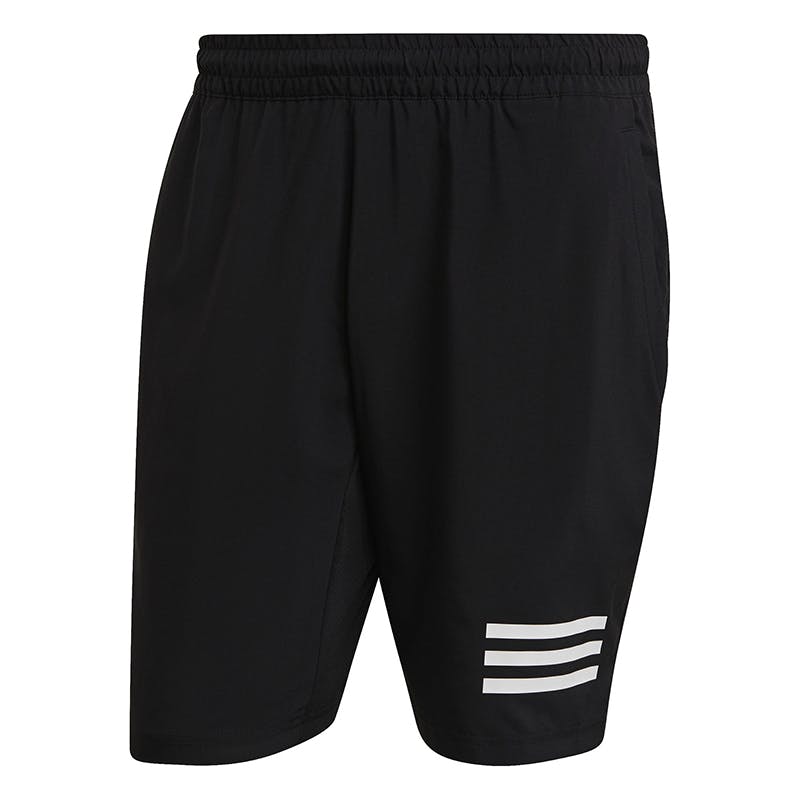 Adidas Club 3 Stripe Short 9" (M) (Black/White)