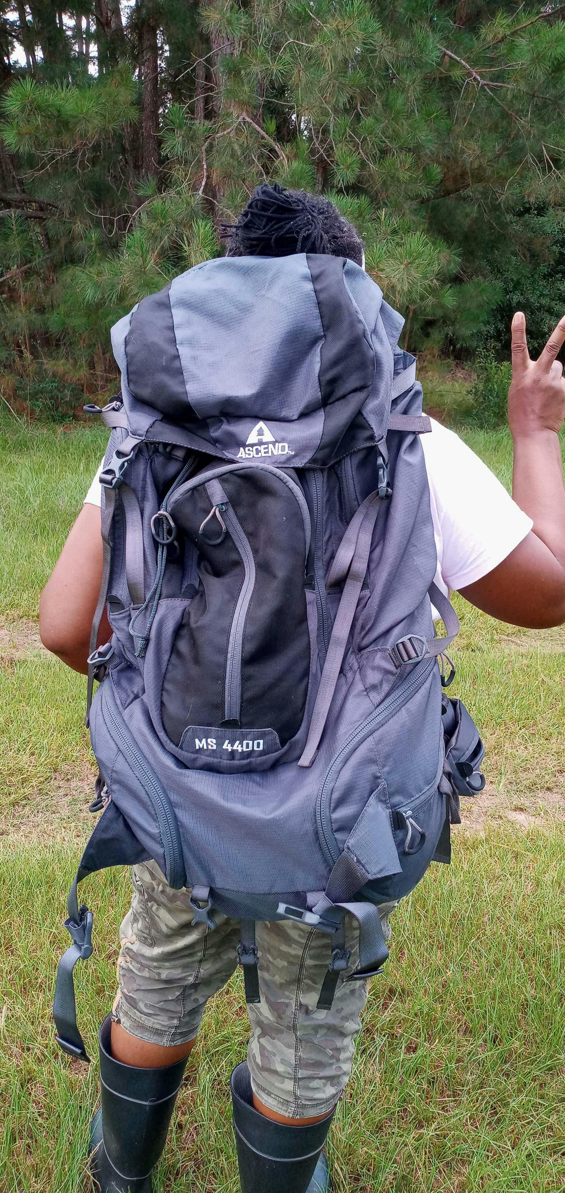 Curated Expert Andrea with the Ascend MS 4400 backpack. 