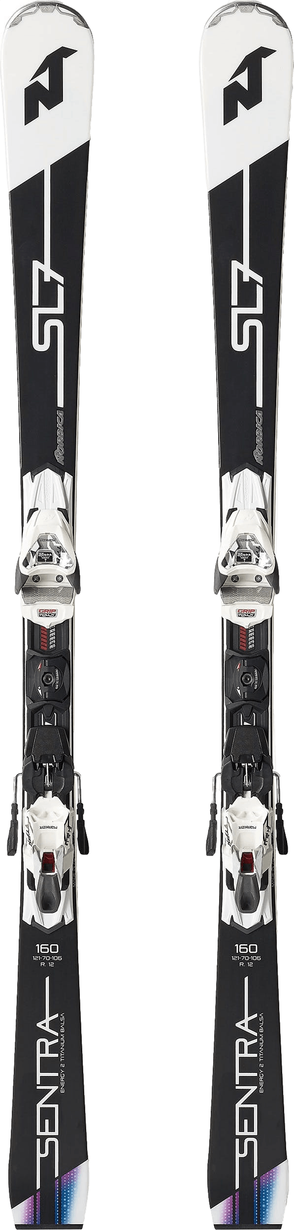 Nordica Sentra SL7 Ti FDT Skis + TP2 Light FDT Bindings · Women's · 2019 · 165 cm