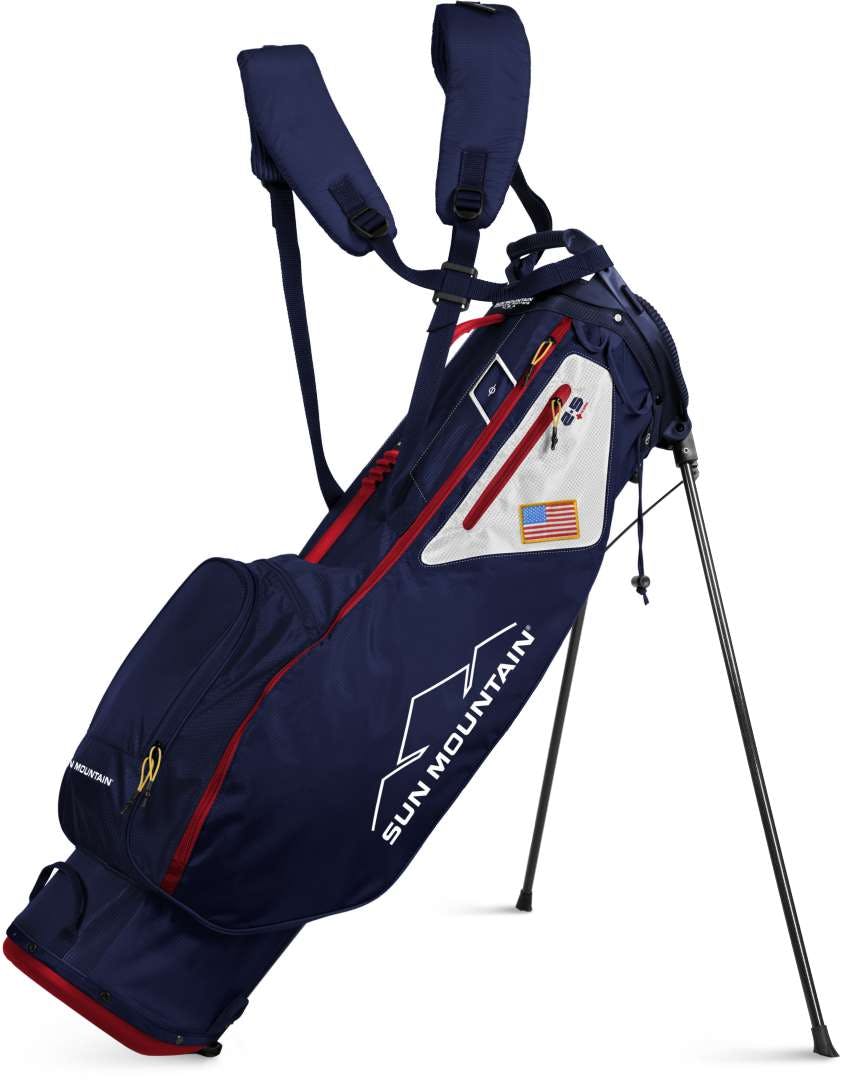 Sun Mountain 2022 2.5+ Stand Bag · Navy/White/Red